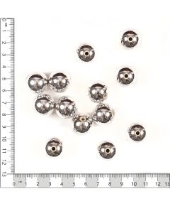 бусы металлизированые (серебряный), Цвет: серебряный