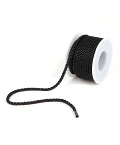 шнур плетёный (чёрный), Цвет: чёрный