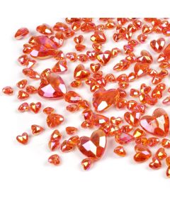 кристаллы "сердечки" хамелеон (ярко-красный), Цвет: ярко-красный