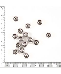 бусы металлизированные (серебряный), Цвет: серебряный