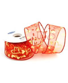 лента с рисунком (красно-золотой), Цвет: красно-золотой