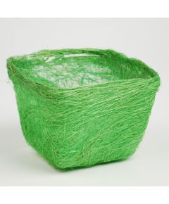 кашпо из сизаля квадратное (травяной), Цвет: травяной