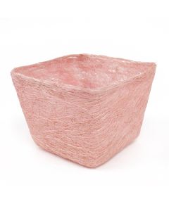 кашпо из сизаля квадратное (розовый), Цвет: розовый