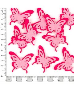 фетровый декор "бабочка двухцветная" (фуксия-розовый), Цвет: фуксия-розовый