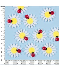 фетровый декор "ромашка двухцветная" (жёлто-белый), Цвет: жёлто-белый