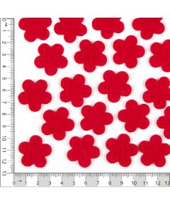 фетровый декор "цветочки" (красный), Цвет: красный