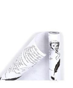 крафтовая бумага "пушкин" (чёрный на белом), Цвет: чёрный на белом
