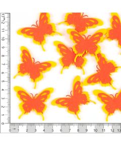 фетровый декор "бабочка двухцветная" (жёлто-оранжевый), Цвет: жёлто-оранжевый