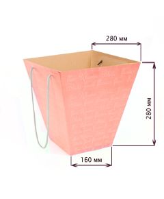 коробка для букетов (розовый), Цвет: розовый