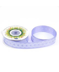 лента с рисунком "ажурное сердце" (сиреневый), Цвет: сиреневый
