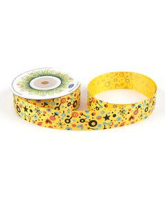 лента с рисунком "абстракция" (жёлтый), Цвет: жёлтый