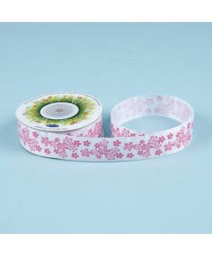 лента с рисунком "цветы" (белый), Цвет: белый