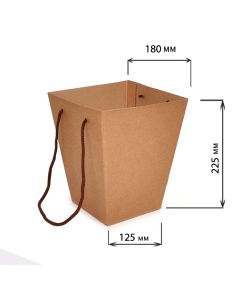 коробка для цветов (крафт), Цвет: крафт