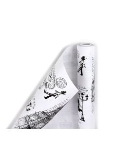 крафтовая бумага "лондон" (чёрный на белом), Цвет: чёрный на белом