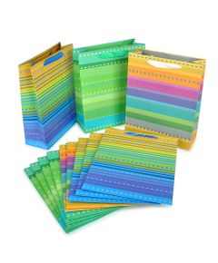 пакет подарочный "цветная полоска"