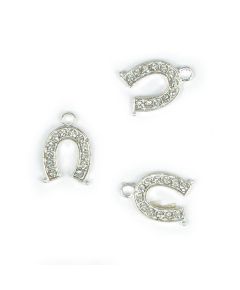 кулон подкова серебряная (3 шт) (серебро), Цвет: серебро