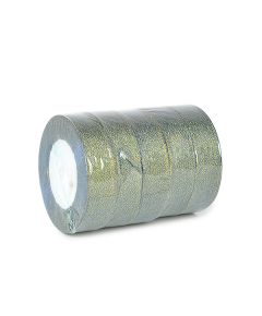 лента сатиновая 2.5 см*23 м (синий с золотом), Цвет: синий с золотом