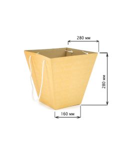 коробка для букетов (жёлто-бежевый), Цвет: жёлто-бежевый