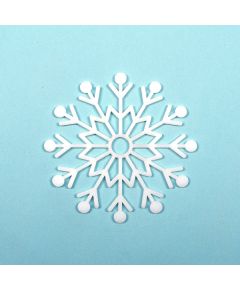 подвес резной из пластика снежинка №8 (1 шт)