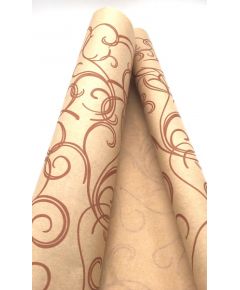 крафтовая бумага "серпантин" (коричневый на крафте), Цвет: коричневый на крафте