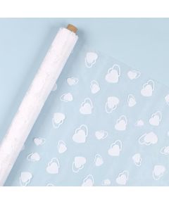 органза с рисунком "сердца" (белый), Цвет: белый