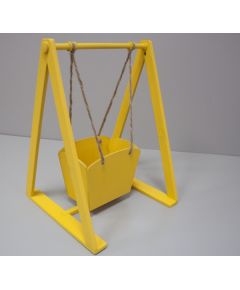 Кашпо "Качели" пакет желтый, 300*400*200 мм