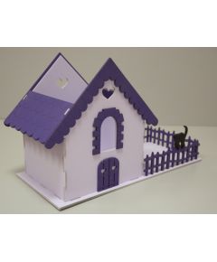 Кашпо "Дом с огородом" средний сиреневый, фиолетовый, 360*230*150 мм