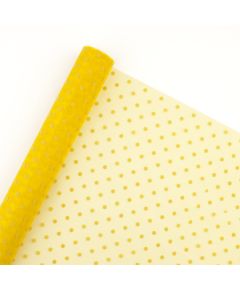 органза с рисунком "горох" (жёлтый), Цвет: жёлтый