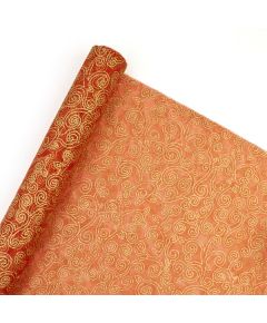 органза с рисунком "зимний узор" (красный), Цвет: красный