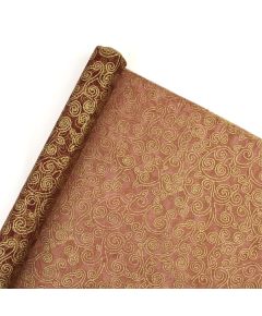 органза с рисунком "зимний узор" (бордовый), Цвет: бордовый