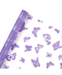 органза с рисунком "бабочки" (фиолетовый), Цвет: фиолетовый