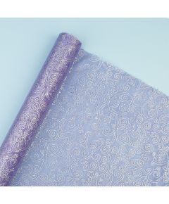 органза с рисунком "зимний узор" (фиолетовый), Цвет: фиолетовый