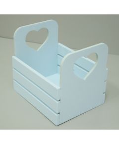 Кашпо "Ящик с ручками сердце", голубой, 200*150*100 мм