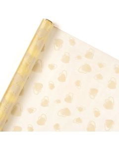 органза с рисунком "сердца" (слоновая кость), Цвет: слоновая кость