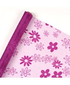 органза с рисунком "ромашки" (фуксия), Цвет: фуксия