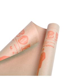 крафт бумага "газета новости" (красный), Цвет: красный