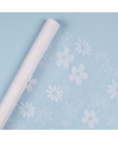 органза с рисунком "ромашки" (белый), Цвет: белый