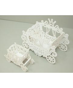 Кашпо "Карета" малая, белый, 200*75*1130 мм