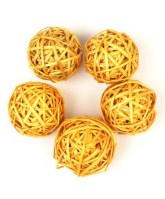 шар из лозы (жёлтый), Цвет: жёлтый