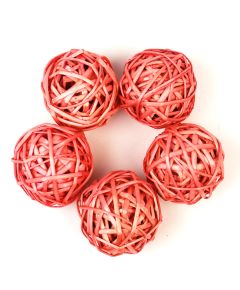 шар из лозы (розовый), Цвет: розовый