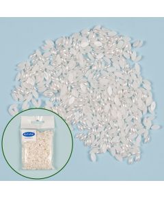 бусы половинчатые "рис" (белый), Цвет: белый