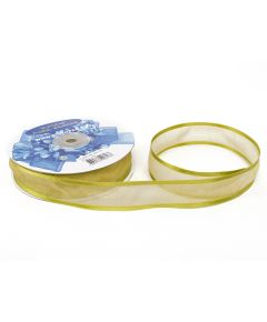 лента органза с сатиновым краем (лайм), Цвет: лайм