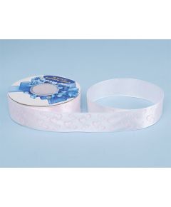 лента сатиновая "сердца" (розовый), Цвет: розовый