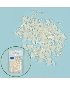 бусы половинчатые "рис" (кремовый), Цвет: кремовый