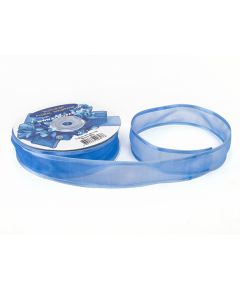 лента органза с сатиновым краем (голубой), Цвет: голубой