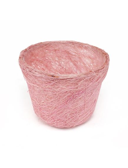 кашпо из сизаля круглое (розовый), Цвет: розовый