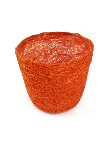 кашпо из сизаля круглое (ярко-оранжевый), Цвет: ярко-оранжевый
