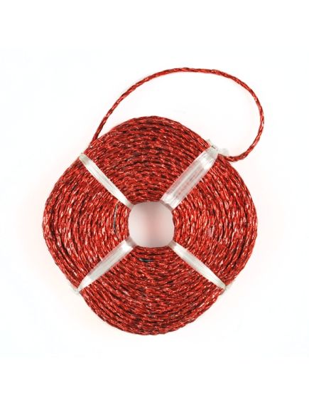 верёвка металлизированная 4 мм (красный), Цвет: красный