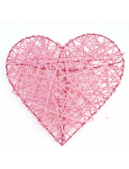 сердце плетёное (розовый), Цвет: розовый