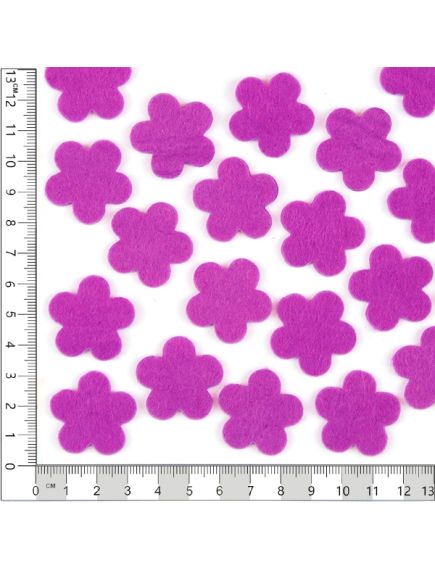 фетровый декор "цветочки" (фиолетовый), Цвет: фиолетовый